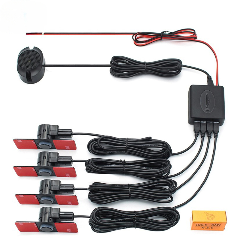 Infrared Obstacle Sensor - Otopark Sensörü Yardımcısı Parktronics 4 Siyah/Gümüş/Beyaz