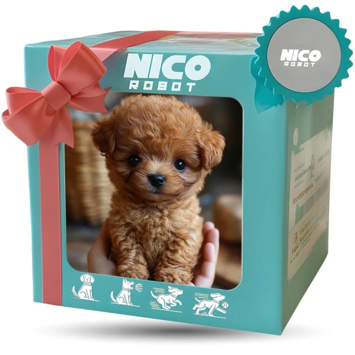Line Follower Robot - Nico Robot Peluş Elektronik Evcil Köpek,