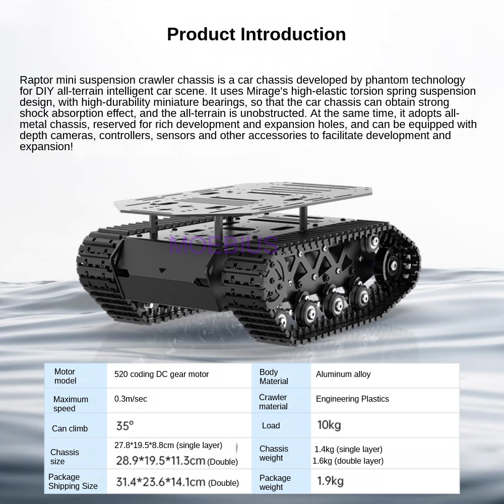 Arduino için süspansiyon Robot - Tracked Robot Chassis incelemesi ve fiyatı